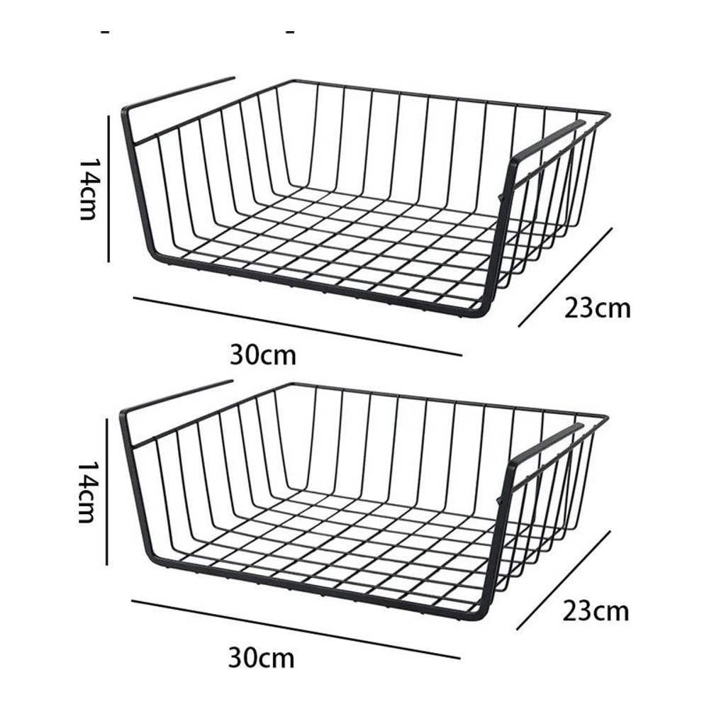 Hanging Basket Storage Rack Multi Functional Perforated Iron Bottom Wire Basket for Kitchen Bathr