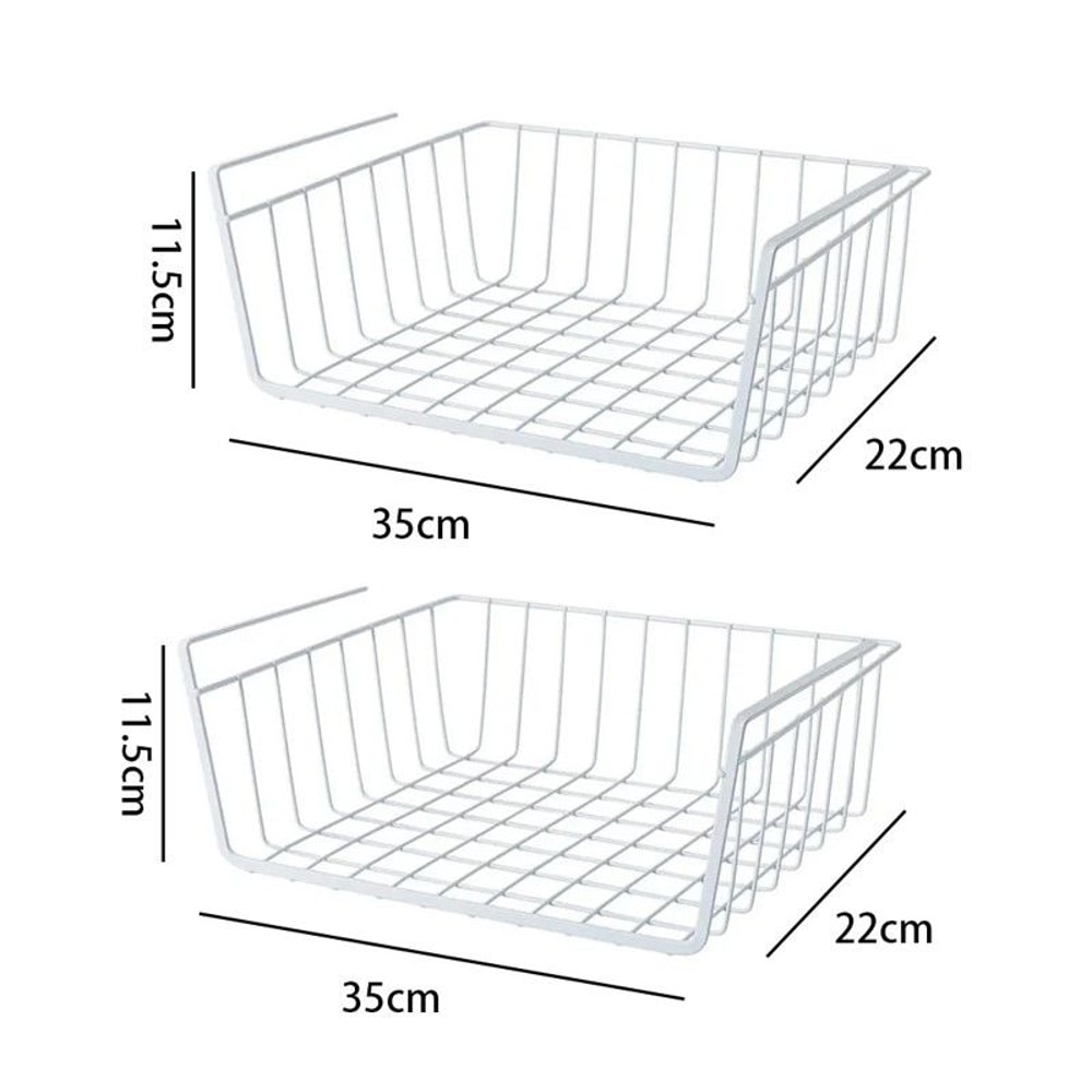 Hanging Basket Storage Rack Multi Functional Perforated Iron Bottom Wire Basket for Kitchen Bathr