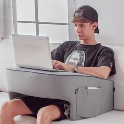 lap desk pillow with memory foam for gaming, reading, & laptop use