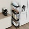 Bathroom Storage Rack With Wheels Rolling Utility Cart MultiPurpose Corner Shelf Organizer 4