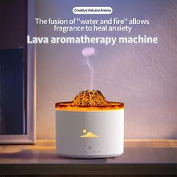 plug-in volcano aromatic diffuser, cool mist essential oil diffuser with 3-speed timer for home, car & office
