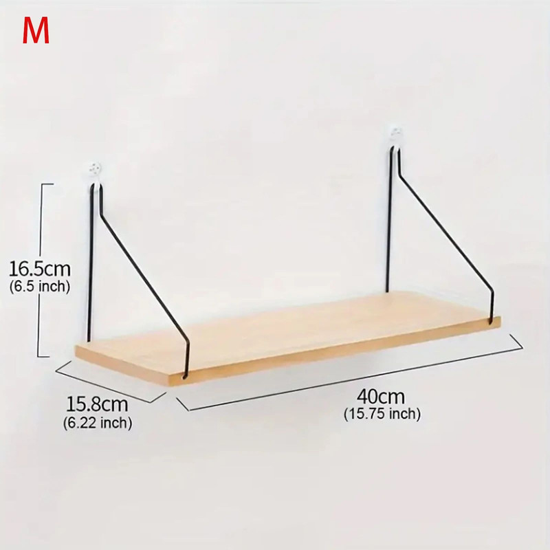 Rustic Floating Wall Shelf Hanging Wood Shelf For Farmhouse Decor 4