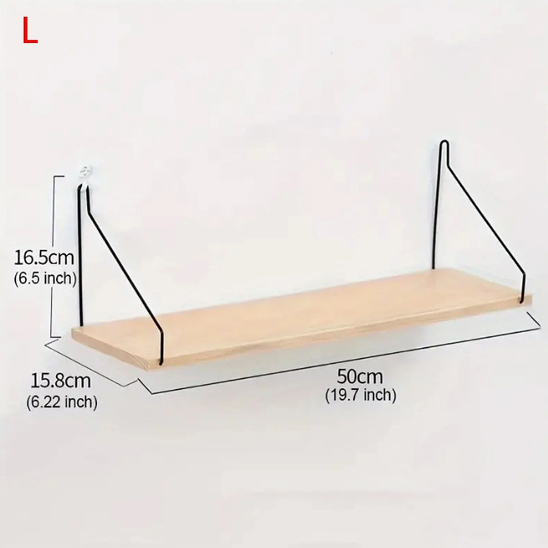 Rustic Floating Wall Shelf Hanging Wood Shelf For Farmhouse Decor 6