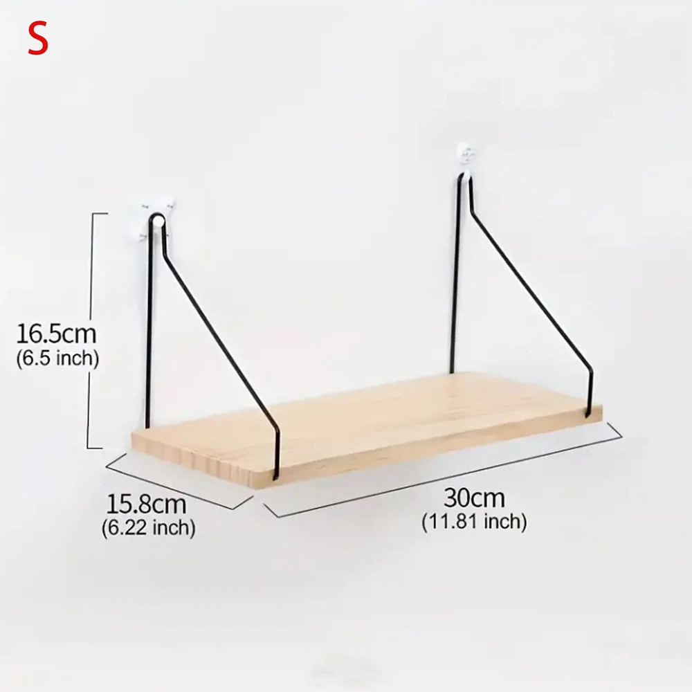 Rustic Floating Wall Shelf Hanging Wood Shelf For Farmhouse Decor 8