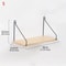 Rustic Floating Wall Shelf Hanging Wood Shelf For Farmhouse Decor 8