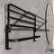 Matte Black Towel Holder With Hook WallMounted Aluminum Rack 3