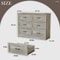 Wood Dresser With Metal Handles Drawer Storage For Hallway 1