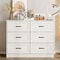Wood Dresser With Metal Handles Drawer Storage For Hallway 6