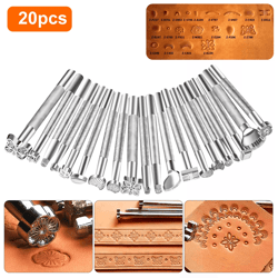 leather stamping tools punch set for craft diy working, saddle making stamps with high-quality alloy