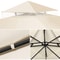 Garden Gazebo Top Cover Canopy, Replacement Top Canopy Cover with Double Tier Outdoor Patio Sunshade Tent Roof Top