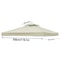 Garden Gazebo Top Cover Canopy, Replacement Top Canopy Cover with Double Tier Outdoor Patio Sunshade Tent Roof Top
