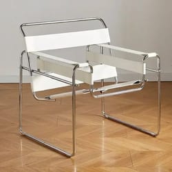 nordic vassili leisure chair single, medieval industrial style network frame with bauhaus saddle leather