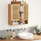 Wall Mounted Bathroom Cabinet Storage, Multifunctional Bamboo Medicine Cabinet Shelf for Eco-Friendly Home Organization