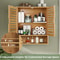 Wall Mounted Bathroom Cabinet Storage, Multifunctional Bamboo Medicine Cabinet Shelf for Eco-Friendly Home Organization