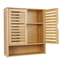 Wall Mounted Bathroom Cabinet Storage, Multifunctional Bamboo Medicine Cabinet Shelf for Eco-Friendly Home Organization