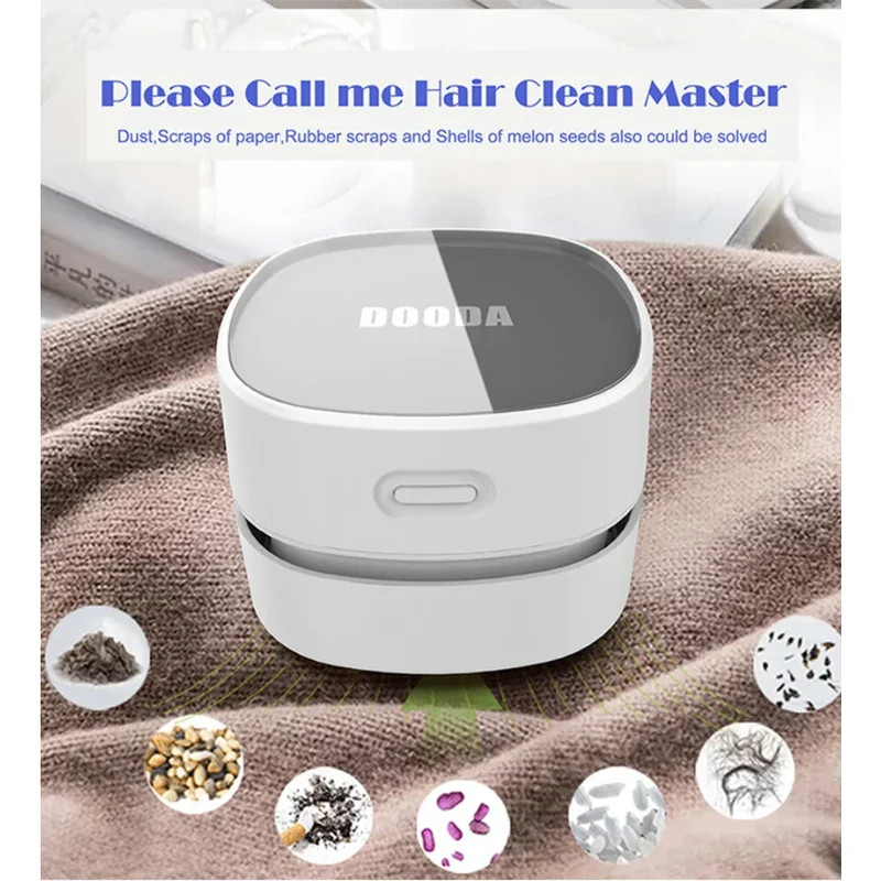 Handheld Desktop Vacuum Cleaner, Mini Portable Table Dust Vacuum Table Sweeper & Desktop Keyboard Cleaning Tool