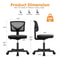 JHK Mesh With Lumbar Support Armless Office Chair Low Back With Wheels Adjustable Height 360 Rollin 2