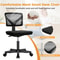 JHK Mesh With Lumbar Support Armless Office Chair Low Back With Wheels Adjustable Height 360 Rollin 5