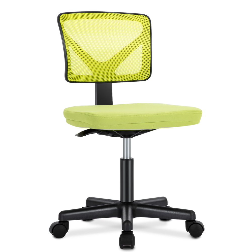 JHK Mesh With Lumbar Support Armless Office Chair Low Back With Wheels Adjustable Height 360 Rollin 7