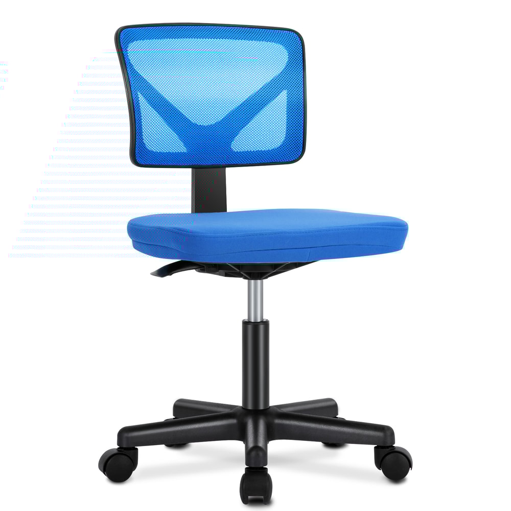 JHK Mesh With Lumbar Support Armless Office Chair Low Back With Wheels Adjustable Height 360 Rollin 9