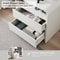 Modern Nightstand With Charging Station Wide Wood Bedside Table W2 Storage Drawers For Bedroom Liv 5