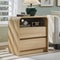 Modern Nightstand With Charging Station Wide Wood Bedside Table W2 Storage Drawers For Bedroom Liv 7