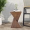 Lightweight Concrete Accent Table, Modern Geometry Side Table for Indoor and Outdoor Use, Compact Bedside End Table