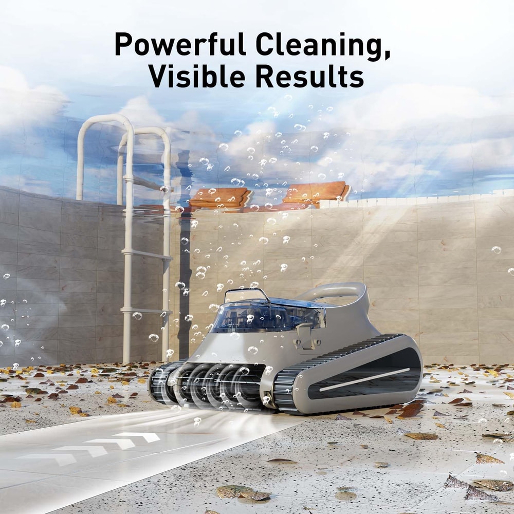 Cordless Robotic Cleaner For Inground Pools Battery Waterline Cleaning Vacuum With AutoDock Dual 3