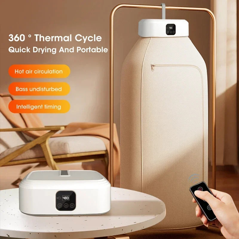 Foldable Mini Portable Dryer Electric Fast Drying Timer Intelligent Household Cabinet With Drying B 0