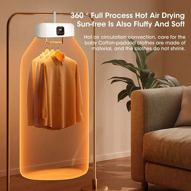 Foldable Mini Portable Dryer Electric Fast Drying Timer Intelligent Household Cabinet With Drying B 2