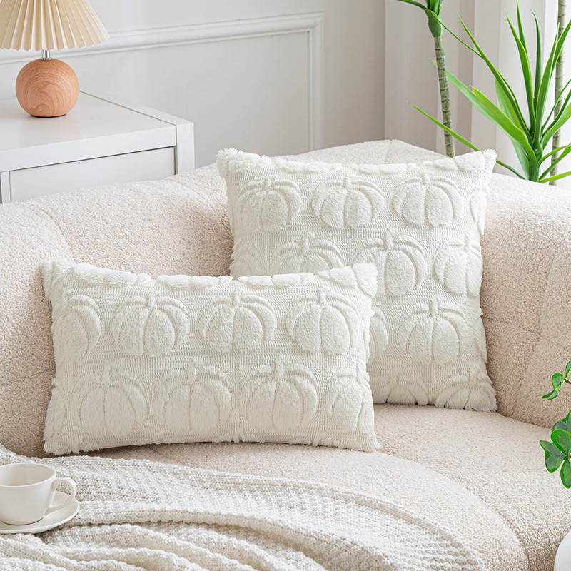 Embroidered Plush Pillowcase Cojines Simple Throw Headboard Pillow Cushion Covers Halloween Party S 0
