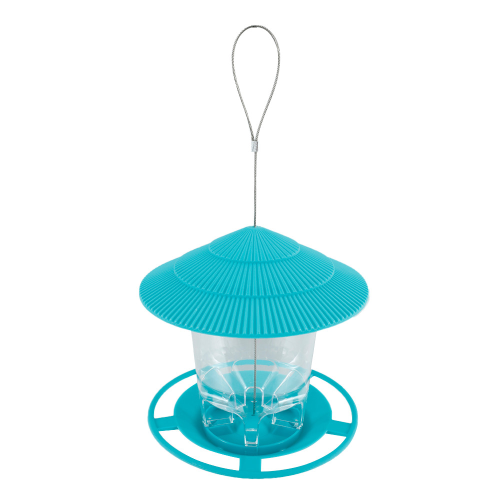 Outdoor Bird Feeder Hanging with Automatic Foot Feeding Large 2.6L Capacity, Squirrel Resistant Garden Decor