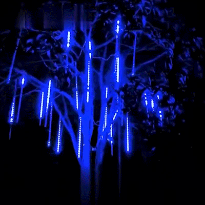 LED Dripping Icicle Lights for Outdoor Christmas Decor (8-Piece Set), Perfect for Christmas, Christmas Gift Ideas