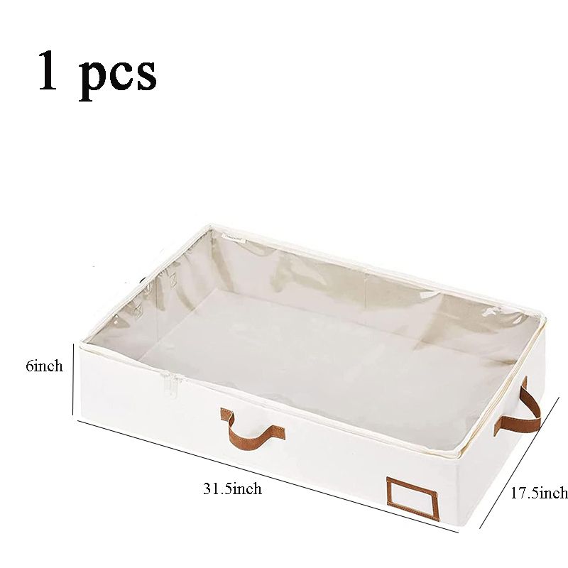 Foldable Underbed Bags Breathable Zippered Organizer For Blankets Clothes Comforters 6