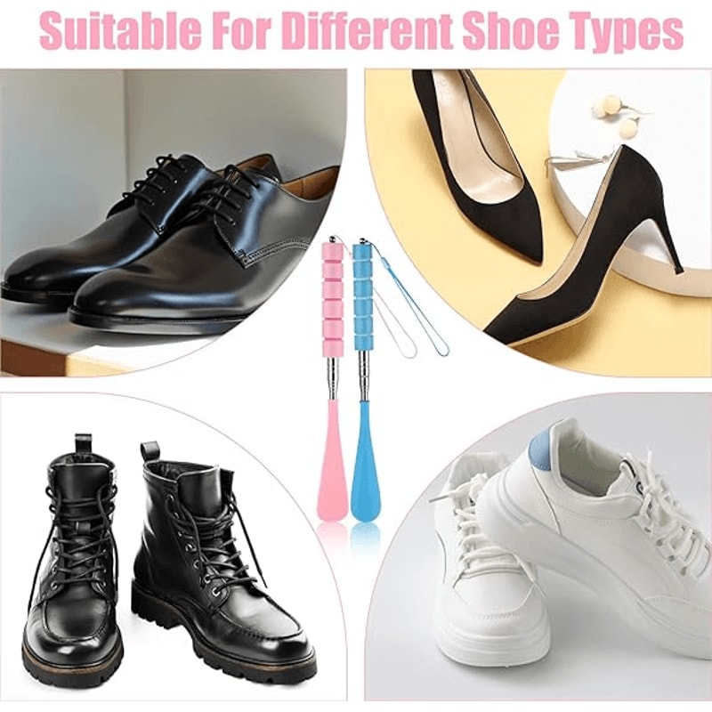 Premium Telescopic Stainless Steel Shoe Horn With NonSlip Handle 9