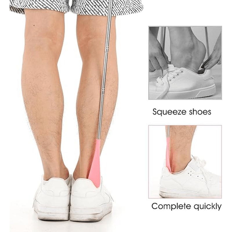 Premium Telescopic Stainless Steel Shoe Horn With NonSlip Handle 14