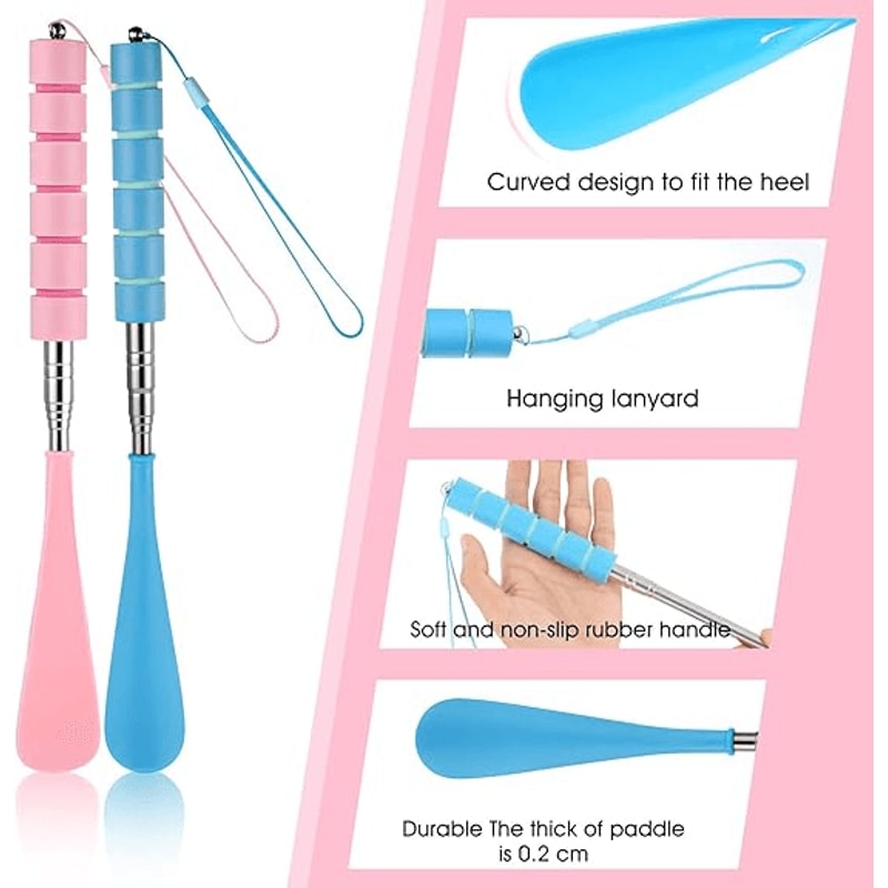 Premium Telescopic Stainless Steel Shoe Horn With NonSlip Handle 6