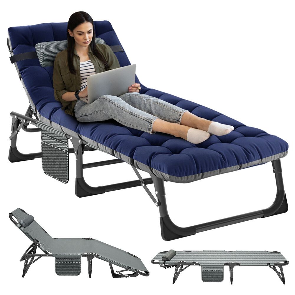 Heavy Duty Folding Camping Cot Portable Outdoor Bed For Adults Ideal For Festivals Beach RV And Hom 9