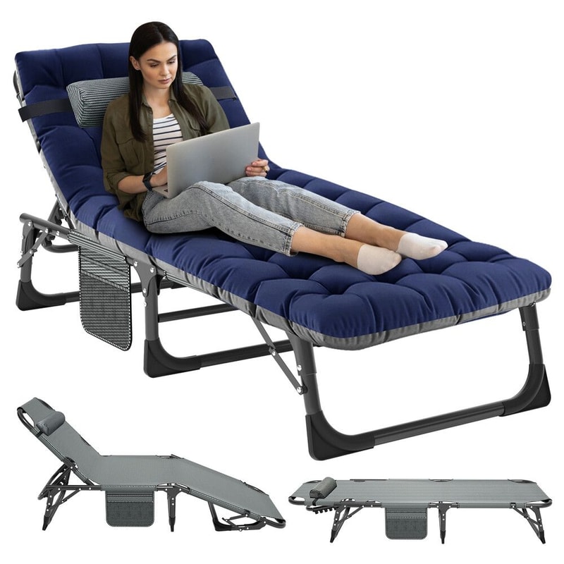 Heavy Duty Folding Camping Cot Portable Outdoor Bed For Adults Ideal For Festivals Beach RV And Hom 9