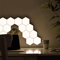 Hexagon Modular Touch LED Tile Lights, Customizable Magnetic Wall Decor (Set of 5)