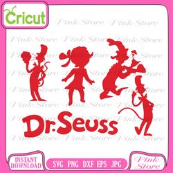dr seuss svg, dr seuss cat in the hat, horton svg, lorax svg, fish svg, thing 1 svg, thing 2 svg, dr suess day, teacher