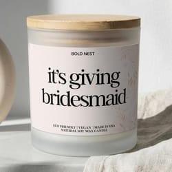 it's giving bridesmaid candle – personalized bridal party proposal candle, custom bridesmaid box gift