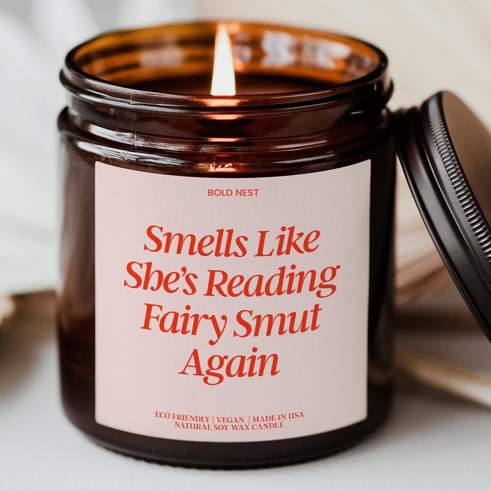 Fairy Smut Candle Romantasy Book Lover Gift Funny Scented Soy Candle For Fae Spicy Fantasy Reader 0