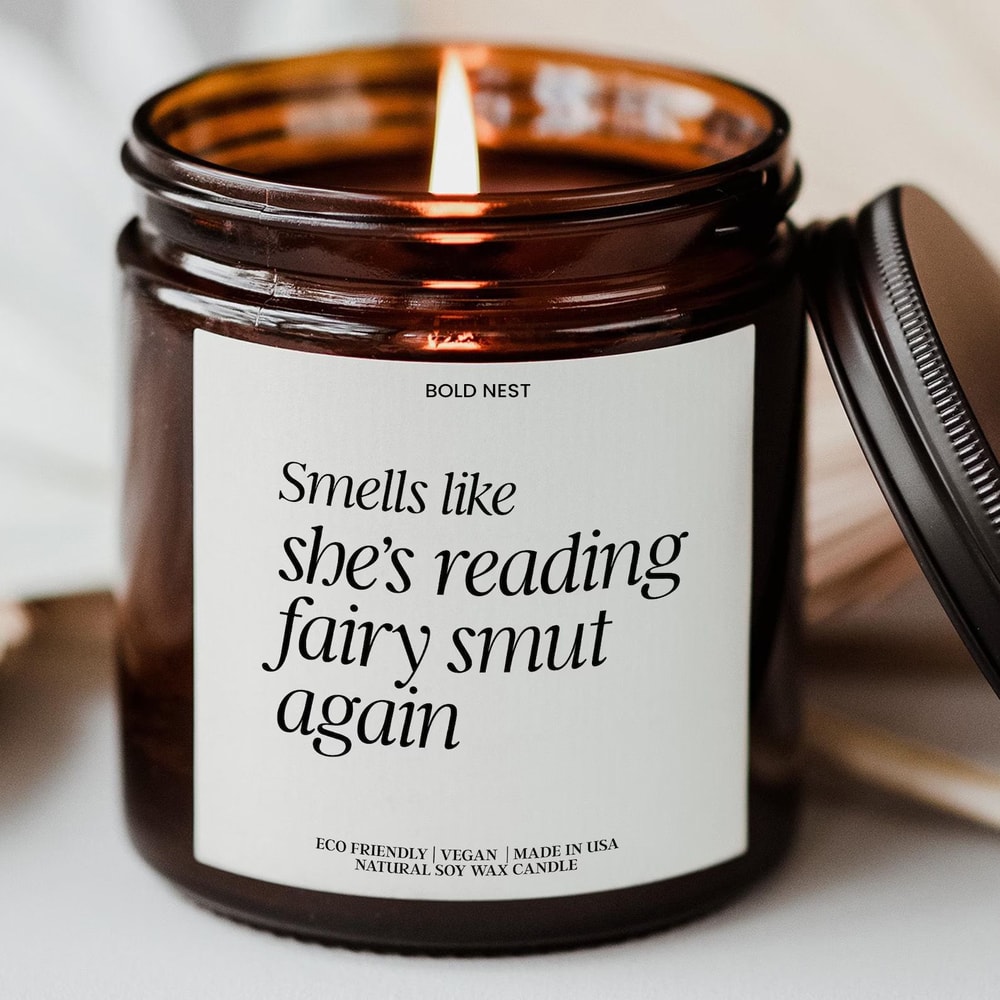 Fairy Smut Candle Romantasy Book Lover Gift Funny Scented Soy Candle For Fae Fantasy Romance Read 0
