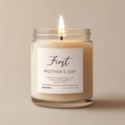 first mothers day candle gift for new mom 9oz scented candle keepsake gift