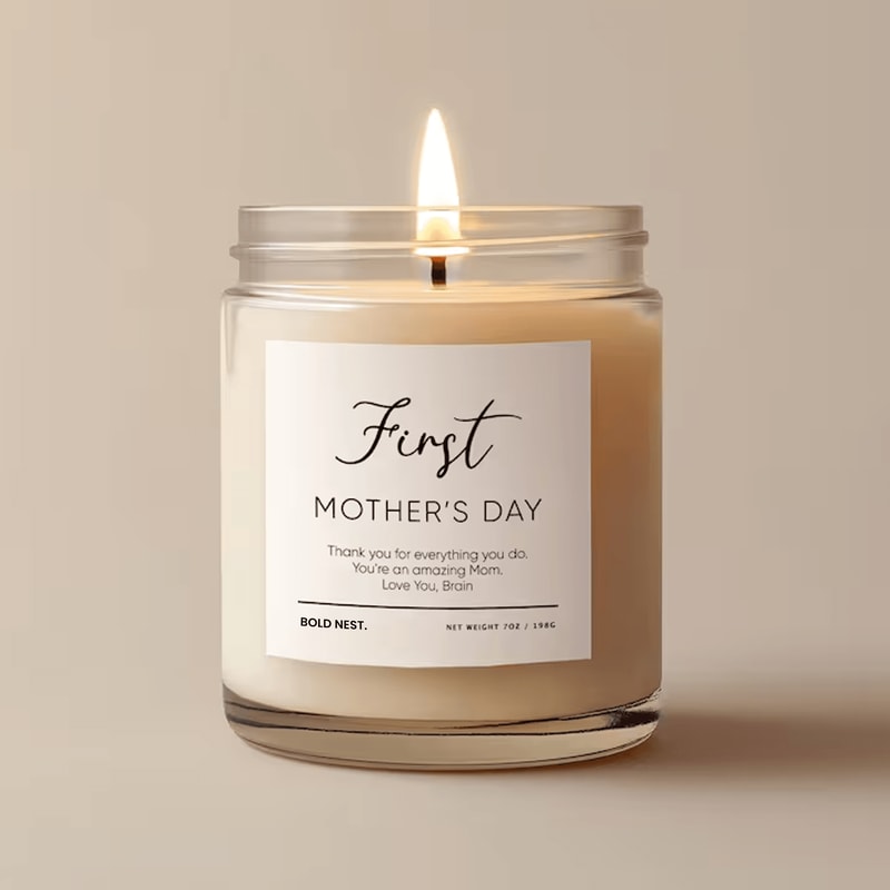 First Mothers Day Candle Gift For New Mom 9oz Scented Candle Keepsake Gift 0