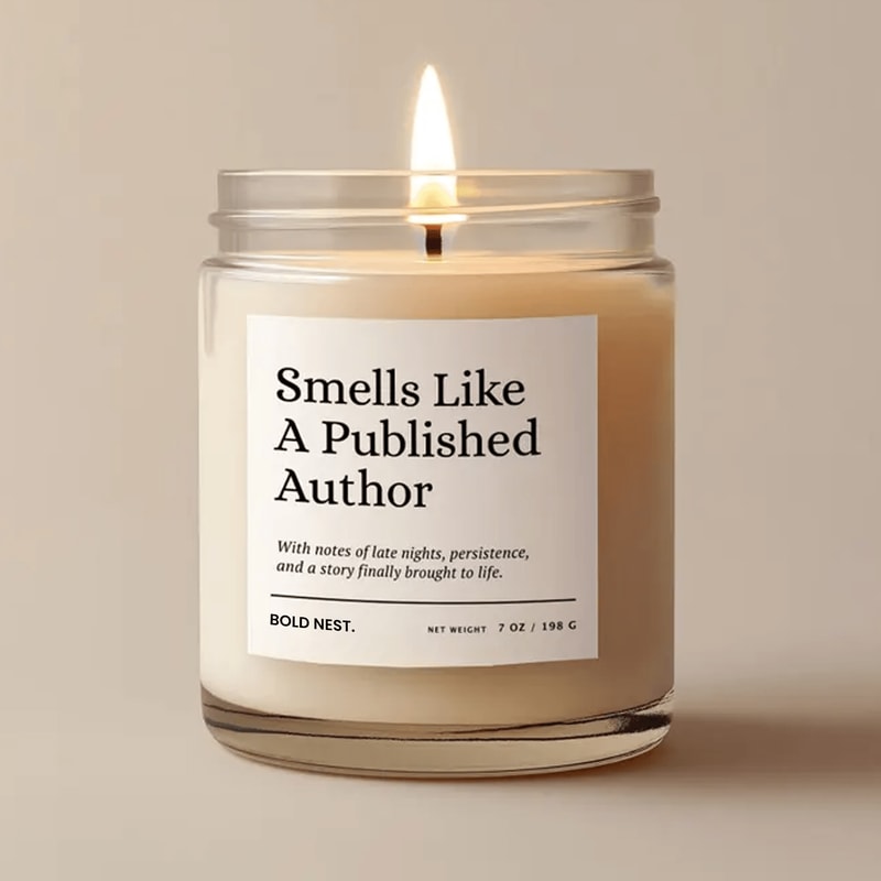 Published Author Candle Smells Like A Published Author Gift For Book Lovers Encouragement Candle E1 0