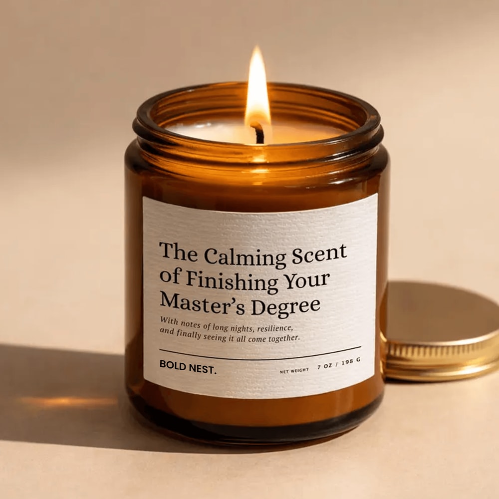 Funny Masters Degree Graduation Candle For Her Custom Humorous Gift For New Graduate Congrats Celeb 0