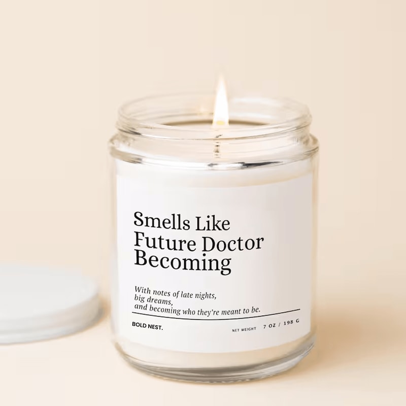 Smells Like Future Doctor Candle Medical Student Med School Gift Pre Med Doctor Graduation Funny Do 0