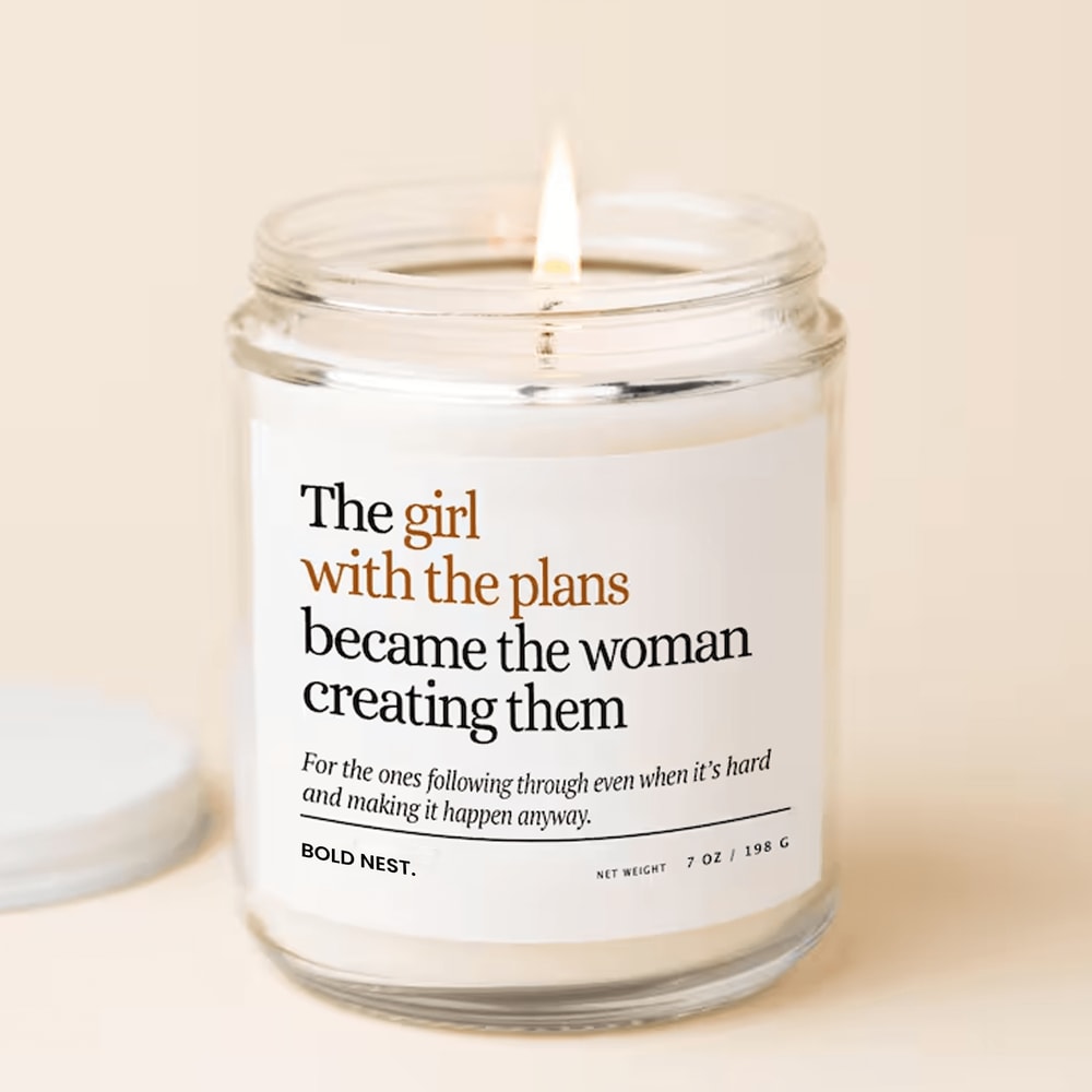 Motivational Plans Candle Inspirational Gift For Women 9oz Scented Candle Dream Achiever Gift 0